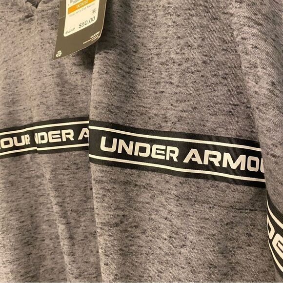 UA Under Armour Rival Terry Crop loose Hoodie plus size mid weight gray 3XL - Picture 5 of 11